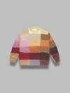 Dries Van Noten Marti Crew Neck Knite With Check Motif Knitwear Multicolor In Multi
