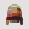 Dries Van Noten Marti Crew Neck Knite With Check Motif Knitwear Multicolor In Multi