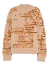 Dries Van Noten Mens Beige Mauritius Macao Patterned Wool-blend Jumper In Nude