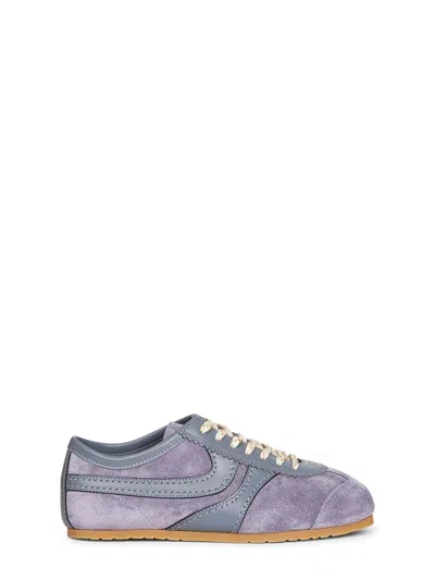 DRIES VAN NOTEN MAUVE SUEDE SNEAKERS