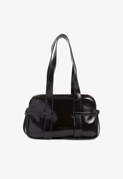 Dries Van Noten Medium Bowling Shoulder Bag In Red