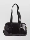 Dries Van Noten Ruby Red Leather Medium Bowling Shoulder Bag
