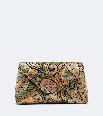 Dries Van Noten Medium Jacquard Clutch In Multicoloured
