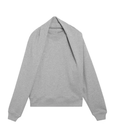 Dries Van Noten Mélange Grey Cotton Sweatshirt In Mixed Gray