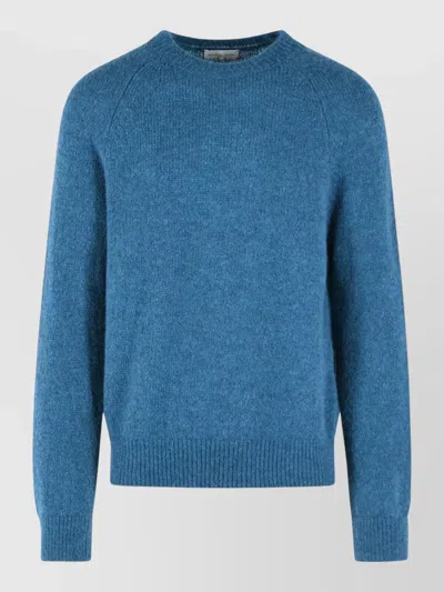 Dries Van Noten Melbourne Alpaca Blend Crew Neck Sweater In Blue