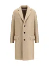 Dries Van Noten Rustic Coat In Nude