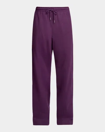 Dries Van Noten Men's Humer Straight-leg Sweatpants In Purple