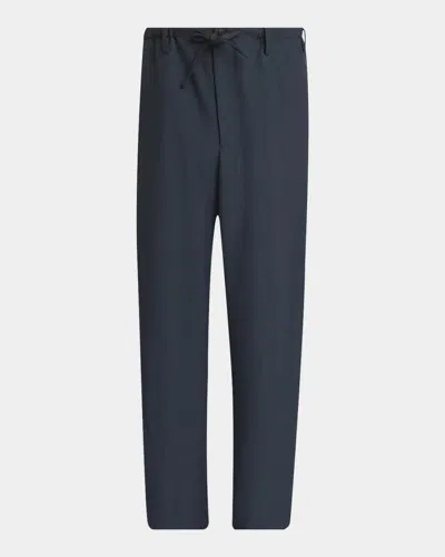 Dries Van Noten Men & Apos;s Penny Long 4265 Drawstring Trousers In Navy
