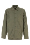 Dries Van Noten Army Green Polyester Cornish Shirt In Green