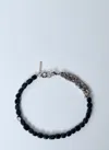 Dries Van Noten Men Bead-and-chain Necklace In Black