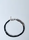 Dries Van Noten Men Bead-and-chain Necklace In Black