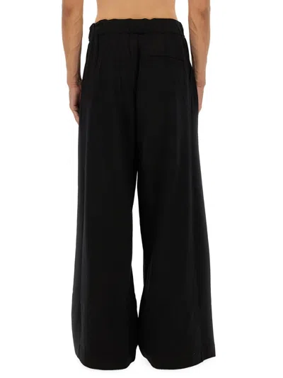 Dries Van Noten Black Pleated Sweatpants In 900 Black