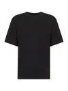 Dries Van Noten Men Black Cotton Jersey Oversized T-shirt In Multi
