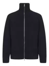 Dries Van Noten Men Black Wool Knit Zip-up Cardigan In Multi