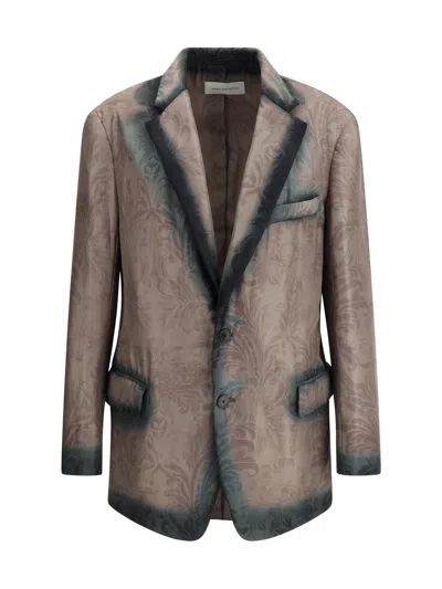 Dries Van Noten Men Blazer Jacket With A Faded Effect In Multi