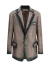 Dries Van Noten Men Blazer Jacket With A Faded Effect In Gray