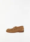 Dries Van Noten Men Boat Suede Loafer In Brown