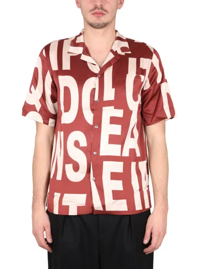 Dries Van Noten Men Carlton Shirt In Red