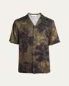 Dries Van Noten Mens Brown Carltone Jacquard-pattern Regular-fit Woven Shirt In 703 - Brown