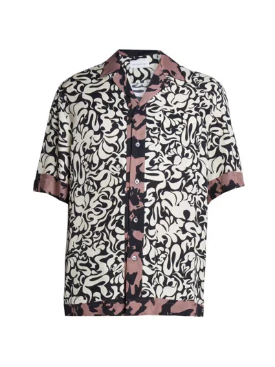 DRIES VAN NOTEN MEN'S CARLTONE PRINTED SHORT-SLEEVE SHIRT