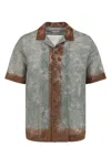 Dries Van Noten Short-sleeved Floral Pattern Shirt In Vibrant Green In Green