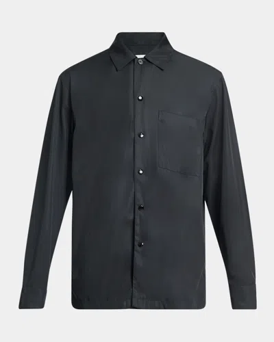 Dries Van Noten Men's Cornish Sport Shirt In Black
