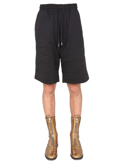 Dries Van Noten Men Cotton Blend Sweat Shorts In Black