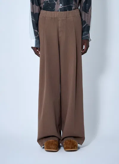 Dries Van Noten Men Cotton Pants In Brown