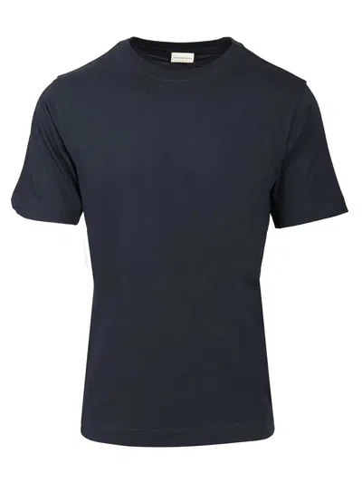 Dries Van Noten Men Cotton T-shirt In Blue