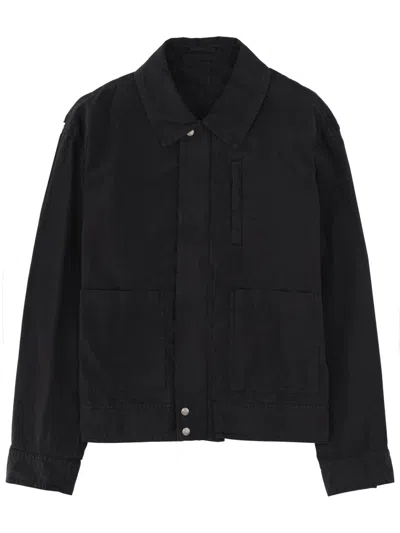 Dries Van Noten Cotton Stretch Jacket In Black