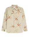 Dries Van Noten Floral Long Sleeve Tulip Print Top In Brown