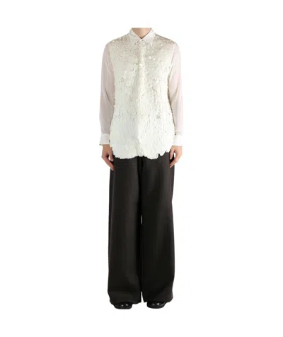 Dries Van Noten Men Curles Embellished Shirt In White