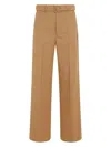 Dries Van Noten Belted Straight-leg Wool-blend Pants In Brown