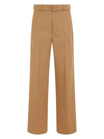 Dries Van Noten Straight Leg Tailored Trousers In Brown