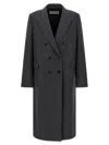 Dries Van Noten Double-breasted Coat Featuring Flap Pockets In Gray