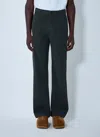 Dries Van Noten Men Drawstring Cotton Pants In Gray