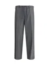 Dries Van Noten Men Drawstring Pants In Gray