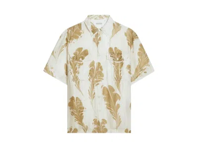 Pre-owned Dries Van Noten Men's  Hand Printed Silk Shirt In Dessin E