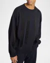 Dries Van Noten Men's Hax Applique Sweater In Navy