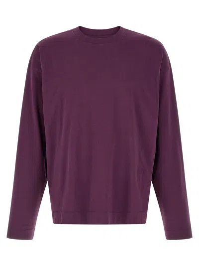 Dries Van Noten Hegland Crew Neck Long Sleeve T Shirt In Purple