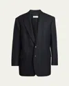 Dries Van Noten Single-breasted Wool Blazer In Navy