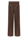Dries Van Noten Wide Leg Trousers Zip Pockets In Brown