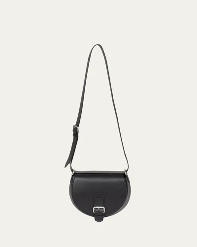 Dries Van Noten Men's Leather Buckle Shoulder Bag In Black