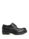 Dries Van Noten Men Leather Derby Shoe In Black