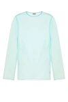 Dries Van Noten Light Blue Organza Camille Top In Blue