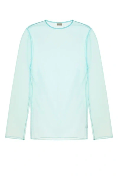DRIES VAN NOTEN DRIES VAN NOTEN MEN LIGHT BLUE ORGANZA CAMILLE TOP