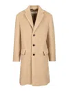 Dries Van Noten Beige Mohair Coat In White