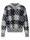 Dries Van Noten Check Wool-blend Sweater In Multi