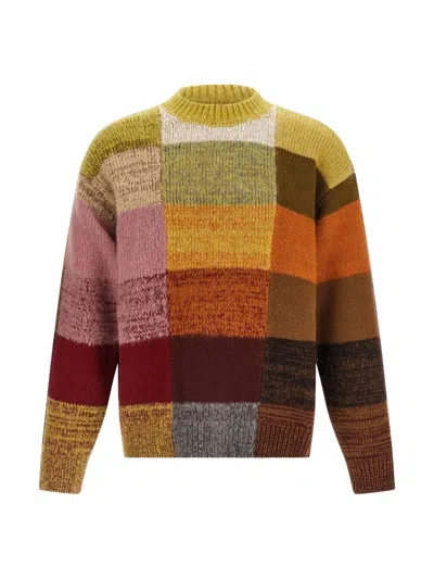 DRIES VAN NOTEN DRIES VAN NOTEN MEN MACAO V-NECK SWEATER IN WOOL WITH JACQUARD PATTERN