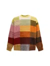 Dries Van Noten Marti Crew Neck Knite With Check Motif Knitwear Multicolor In Multi